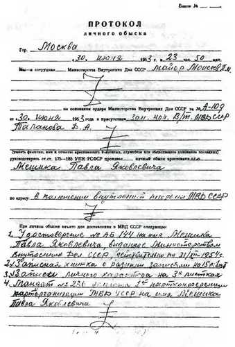 протокол личного досмотра образец