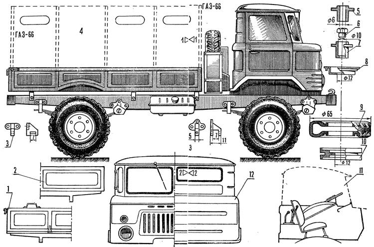 Принцип работы газ 66. ГАЗ 66 чертеж кабины сзади. Габариты автомобиля ГАЗ 66. ГАЗ-66 технические характеристики. Колесная база ГАЗ 66.