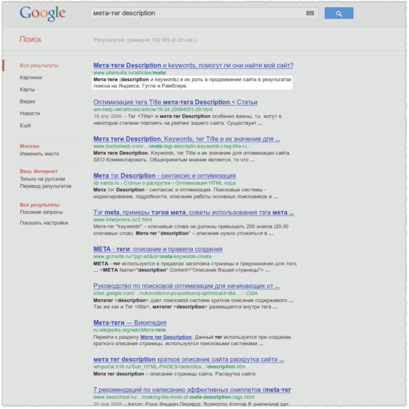 Description на русском