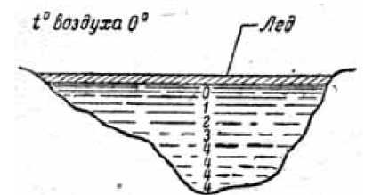 какая температура воды в реке зимой. температура под льдом. температура образования льда. температура под льдом. температруаводы зимой.